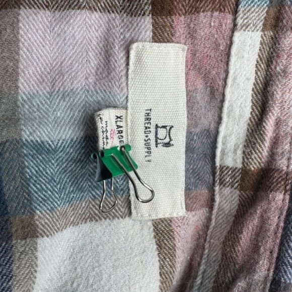 Thread + Supply “Cassian” Plaid Button-Up Shirt – Size XL - Picture 4 of 5